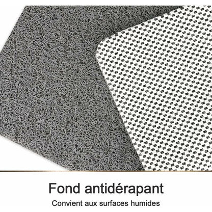 Non-Slip Shower Mat, 60Cm, Soft Comfort Safety Bath Mat With Drainage Holes, Pvc Loofah Massage Shower Mat For Wet