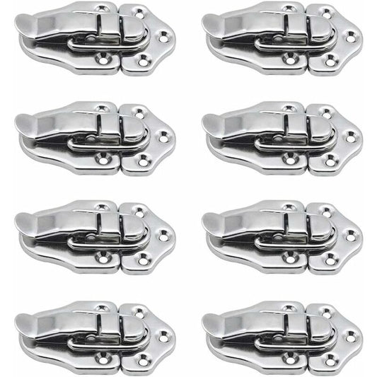 8 Toggle Clasp Latches Toggle Lock Lever Clasp For Jewelry Box Gift Boxes Toolbox Suitcase And Chest - Silver