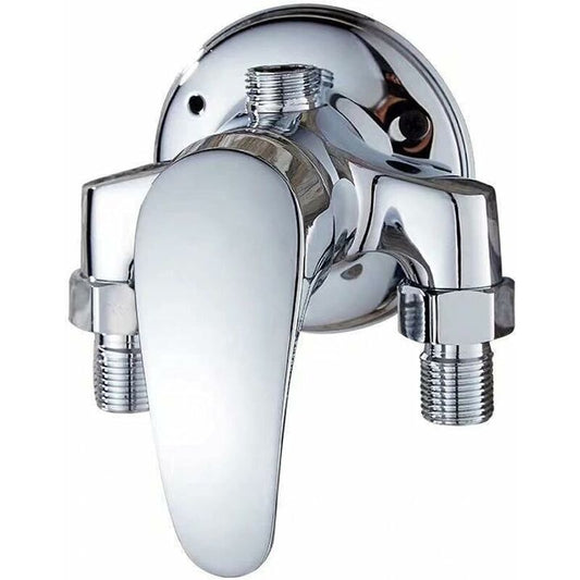 Brass Single Lever Wall Mounted Shower Mixer Tap For Bathroom Cold And Hot Water, Chrome