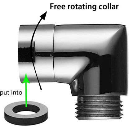 90 Degree Hand Shower Adapter, Elbow For Mobile Hand Shower