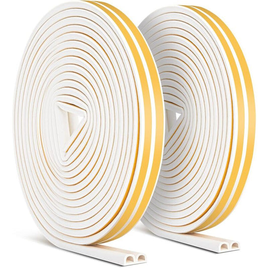 20M Seal Strip, Self-Adhesive Anti-Collision Door Seal, D-Profi Door And Window Seal For Weatherproofing/Sound