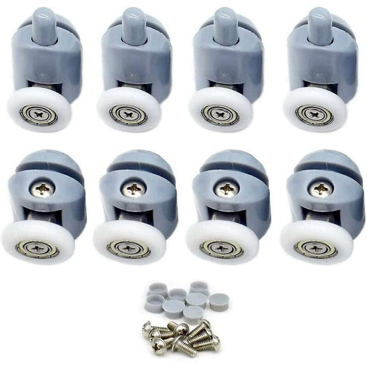 Shower Door ROllers 8 Pieces Shower Door ROllers 23Mm Shower Door ROllers Shower Cabin ROllers For Bathroom, 4 Upper