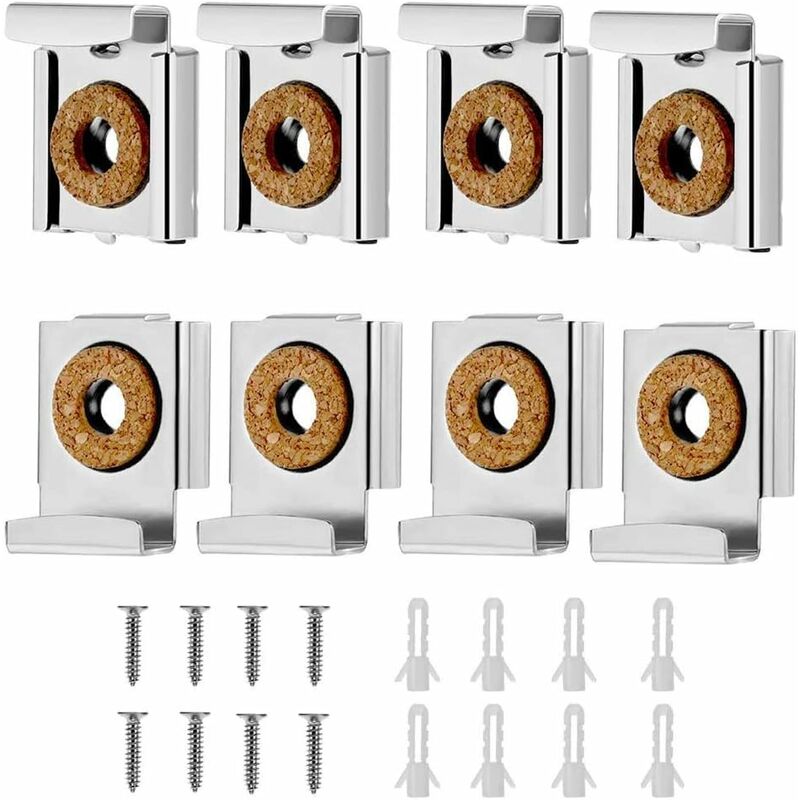 Wall Mount Mirror Bracket, Mirror Holders, Adjustable Wall Mount Mirror Clip Mirror Clamp, For Wall Mirror For