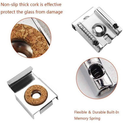 Wall Mount Mirror Bracket, Mirror Holders, Adjustable Wall Mount Mirror Clip Mirror Clamp, For Wall Mirror For