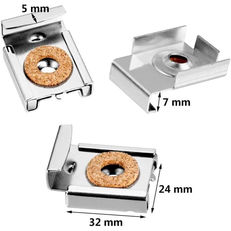 Wall Mount Mirror Bracket, Mirror Holders, Adjustable Wall Mount Mirror Clip Mirror Clamp, For Wall Mirror For