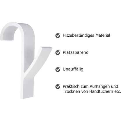 Towel Radiator 6 Pieces, Towel Hook For Radiator, Towel Dryer Hook, White Plastic