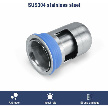 Shower Drain, Anti-Odor Shower Stopper, 304 Stainless Steel Shower Grate, Double Sealed Drain Shower Hair Filter,