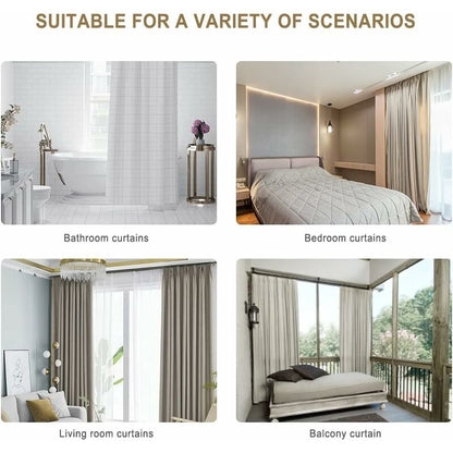 Curtain Track ROllers-80 pcs Outdoor Rail Curtain Hook Rail Slider Rail,Plastic Curtain Pulley(White)