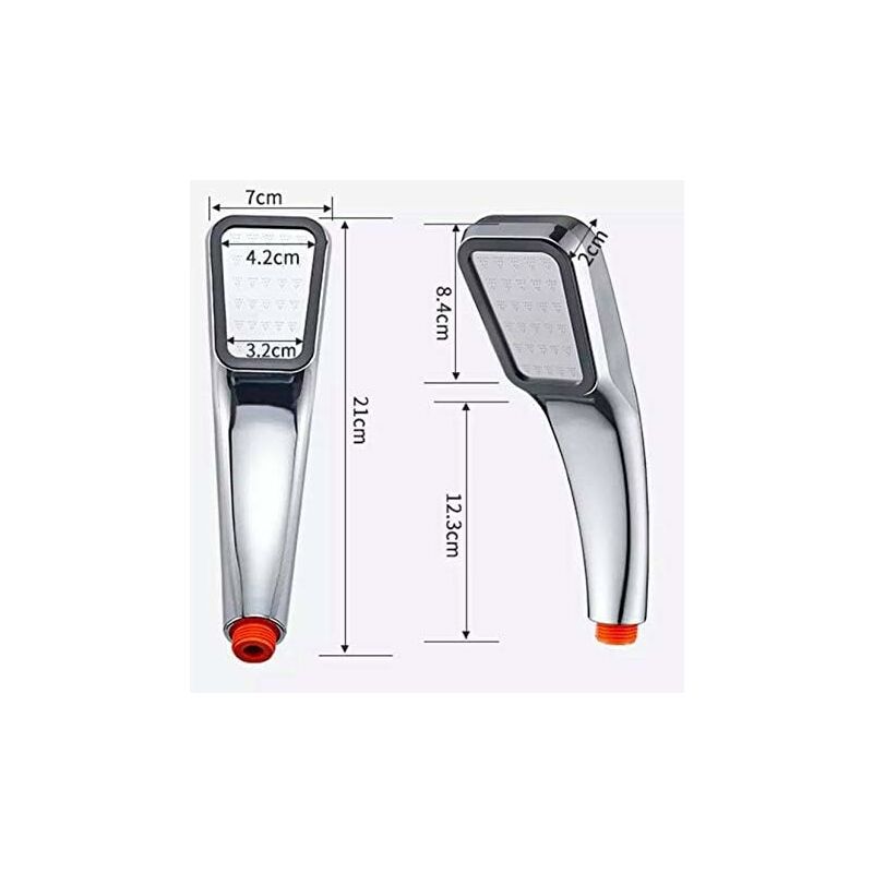 300 Holes Handheld Shower Head High Pressure Powerful Spray Booster For Bathroom - Water Saving Rain Shower Faucets -