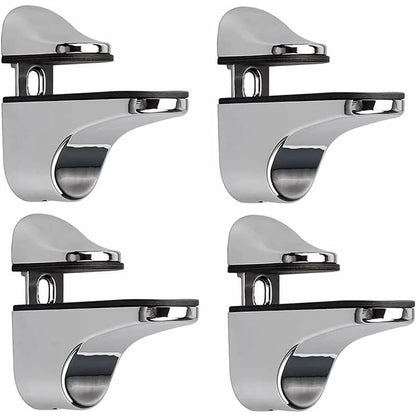 Adjustable Glass Shelf Bracket, 4 pcs Glass Shelf Support, Wall Mounted Glass Clamp, Glass Shelf Bracket, For Glass