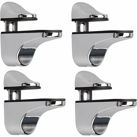 Adjustable Glass Shelf Bracket, 4 pcs Glass Shelf Support, Wall Mounted Glass Clamp, Glass Shelf Bracket, For Glass