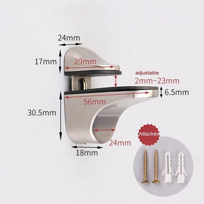 Adjustable Glass Shelf Bracket, 4 pcs Glass Shelf Support, Wall Mounted Glass Clamp, Glass Shelf Bracket, For Glass