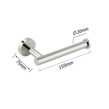 Bathroom Mirror Chrome Stainless Steel Toilet Paper Roll Tissue Holder Rack Kit