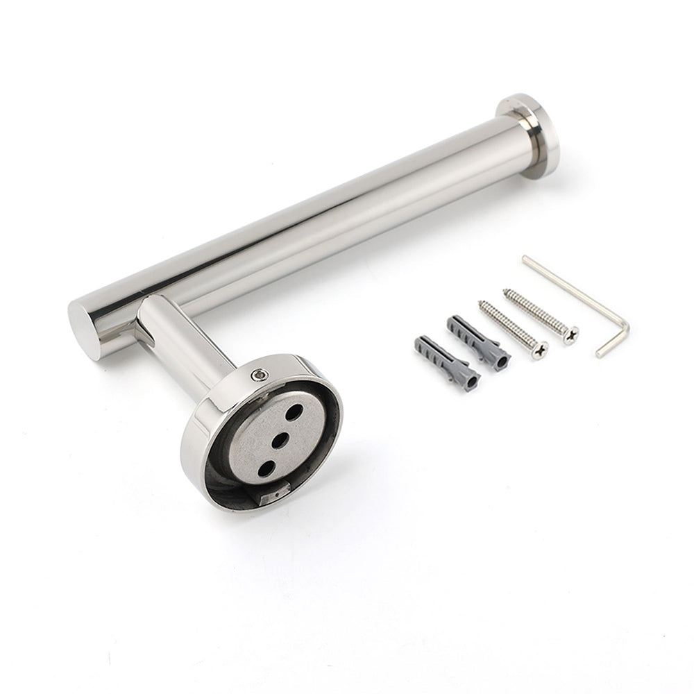 Bathroom Mirror Chrome Stainless Steel Toilet Paper Roll Tissue Holder Rack Kit