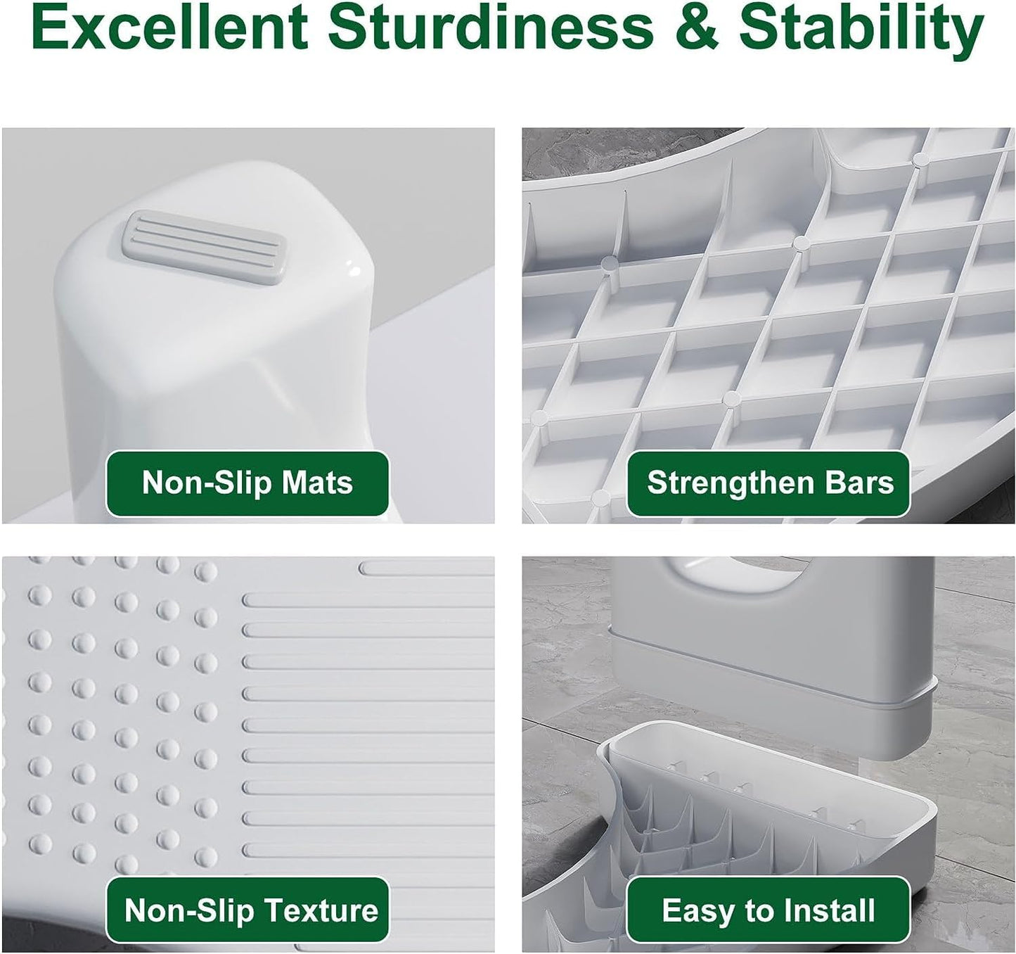 CARLA HOME Toilet Poop Stool Squat Adult for Easy Pooping for Bathroom Adults and Kids