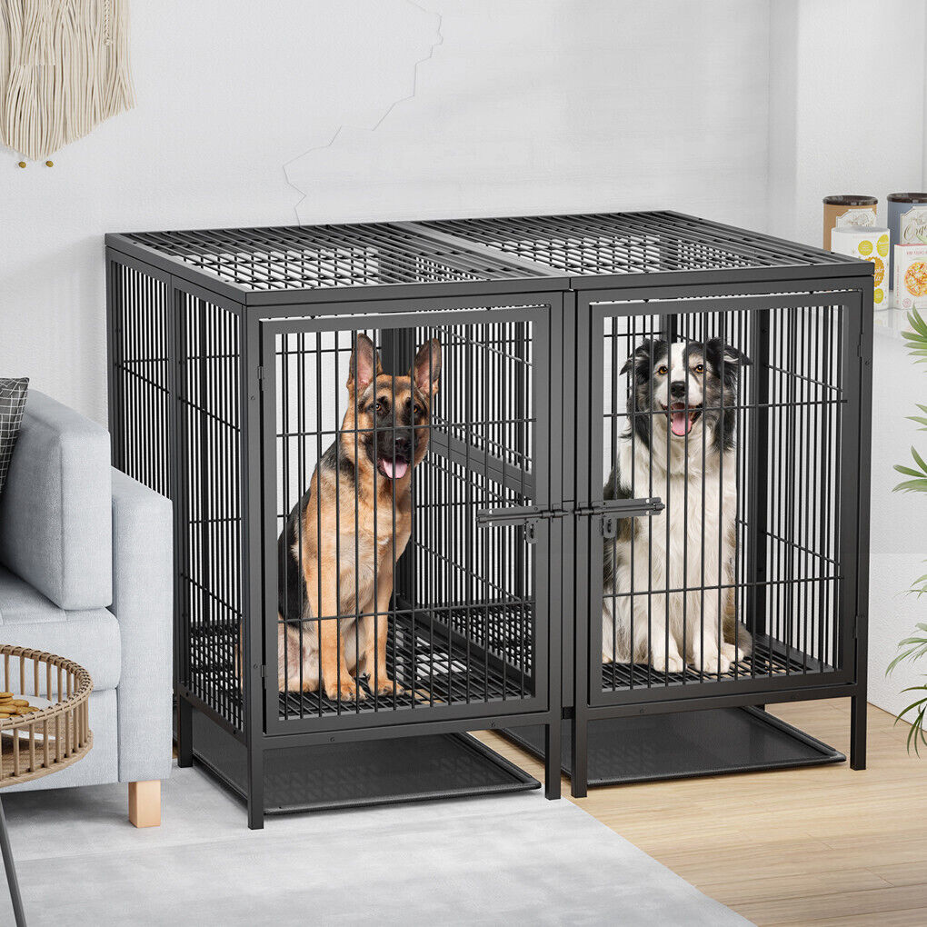 52 XXXL Heavy Duty Dog Cage Large Breed Kennel on Wheels