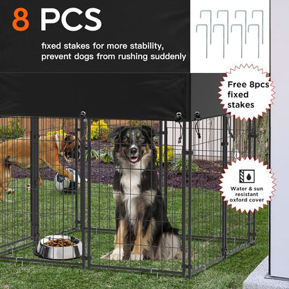 Small Outdoor Dog Kennel Pet Cage with Roof Cover 125x120x165cm