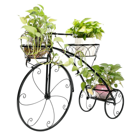 3-Tier Iron Bicycle Plant Stand Rack Tricycle Planter