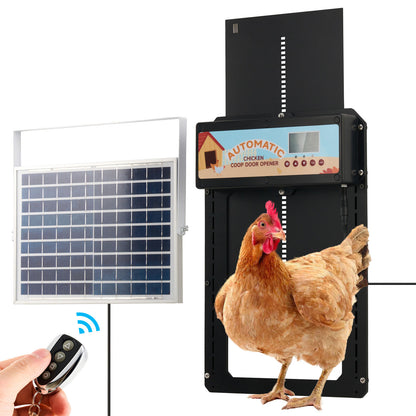 Automatic Chicken Coop Door Solar/Battery/AC 6W Aluminum Copper