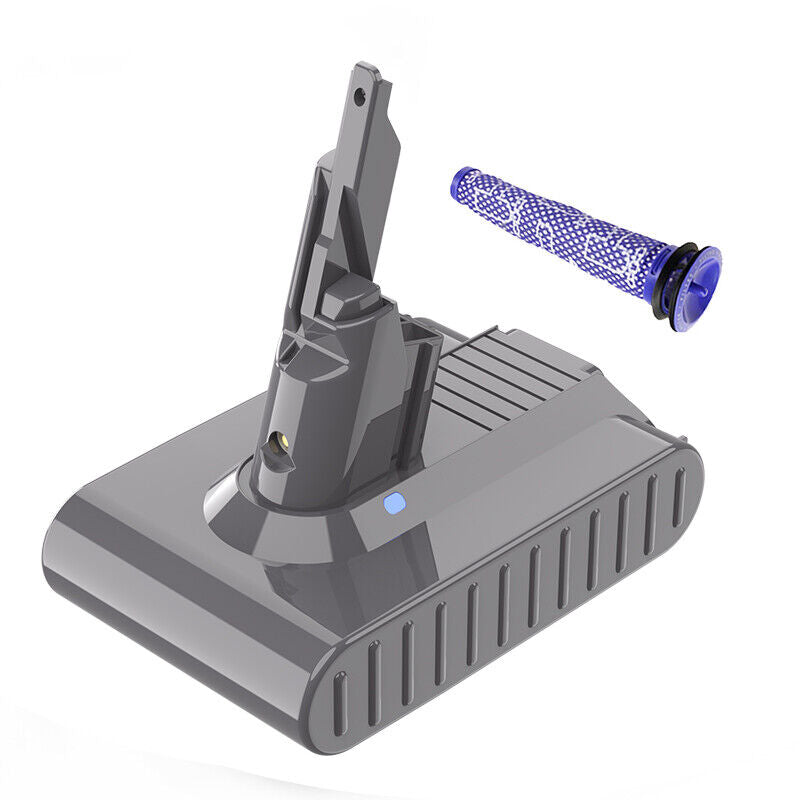 8000mAh Battery + Pre Filter for Dyson V7 SV11 Animal Fluffy