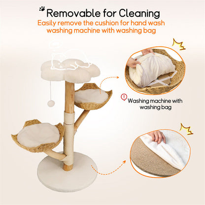 Cat Tree Tower Condo Scratcher Bed Sisal Plush Toy Ball