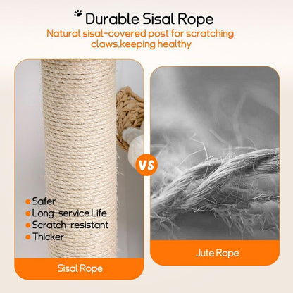 Cat Tree Tower Large Scratching Post Condo Basket Activity Center