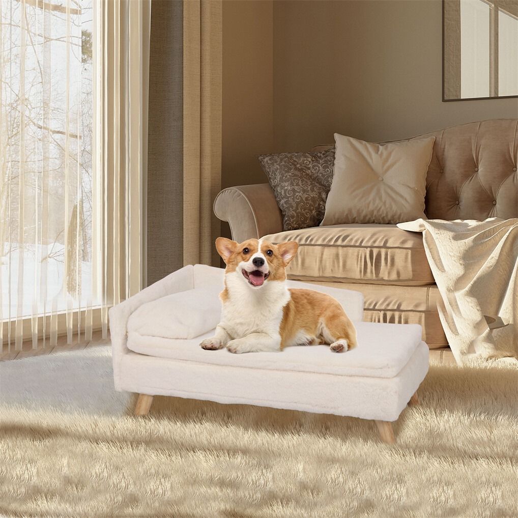 Luxury Pet Sofa Bed 80cm Rectangular Soft Anti-skid Couch