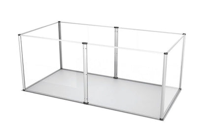 Clear Acrylic Dog Playpen 124x63x40CM, 6 Panels Cage