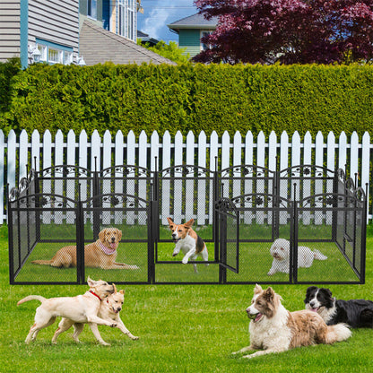 XL Metal Dog Playpen Indoor Fence with Waterproof Pad
