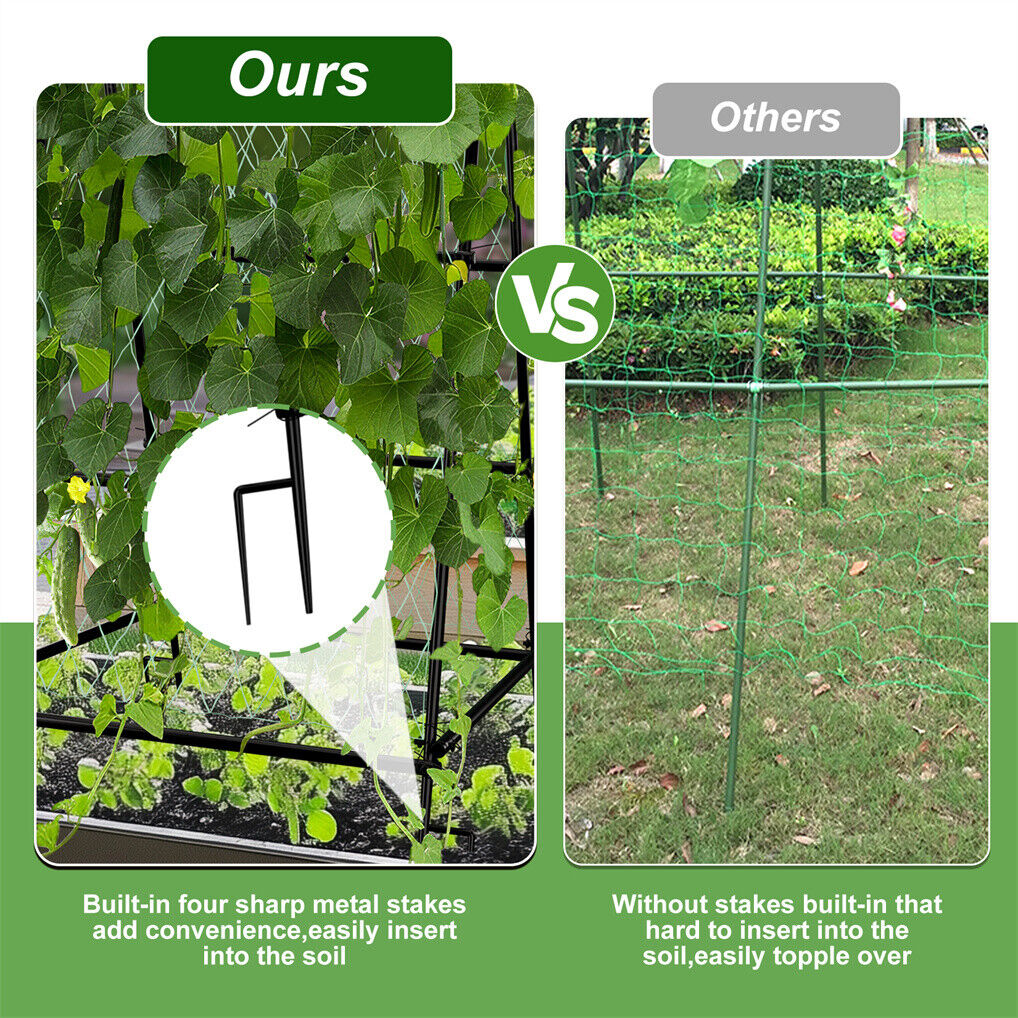 XL Heavy Duty Garden Trellis for Climbing Plants with Netting