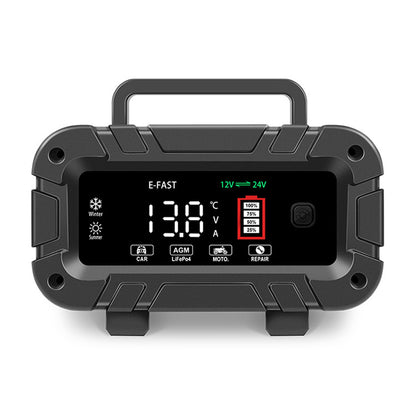 12V 20A/24V 10A Smart Car Battery Charger for Lead Acid LiFePo4 AGM Moto Battery