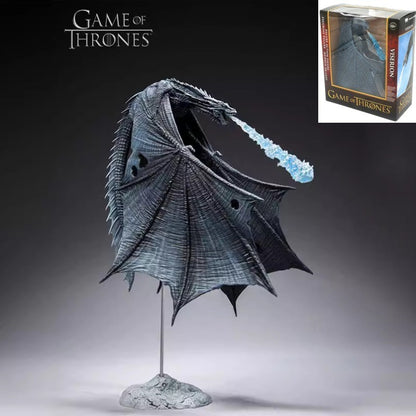 GAME OF THRONES Viserion Ice Dragon Action Figure Statue PVC Toys Boxed Gift