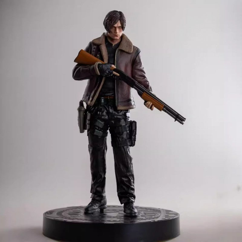 Resident Evil Leon Scott Kennedy Figure Game Model Statue Toy 33cm
