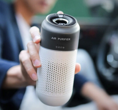 Car Air Purifier Air Freshener Portable Oxygen Bar Ozone Negative Ionizer Cleaner-White