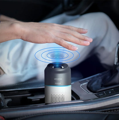 Car Air Purifier Air Freshener Portable Oxygen Bar Ozone Negative Ionizer Cleaner-White