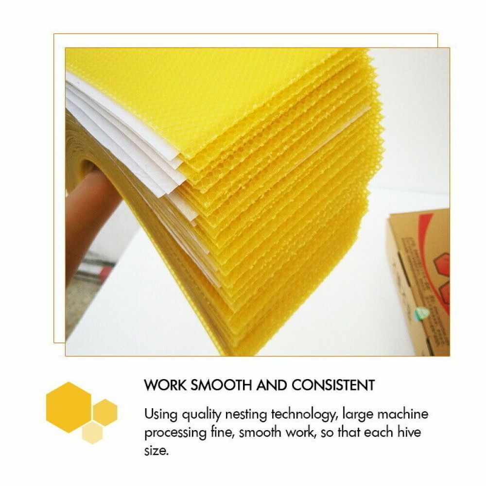 30Pcs Bee Hive Wax Honeycomb Bee Hives Beekeeping Equipment Frames Foundation