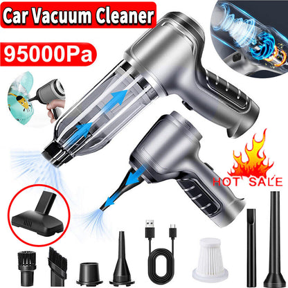 95000PA Wireless Car Vacuum Cleaner Handheld Vaccum Dust Blow Mini Power Suction