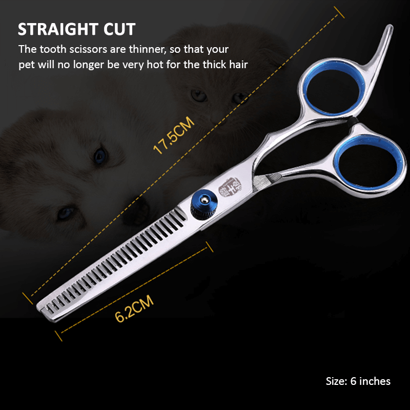 Professional Pet Grooming Scissors Set Dog Shear Hair Cutting Curved Tool Kit