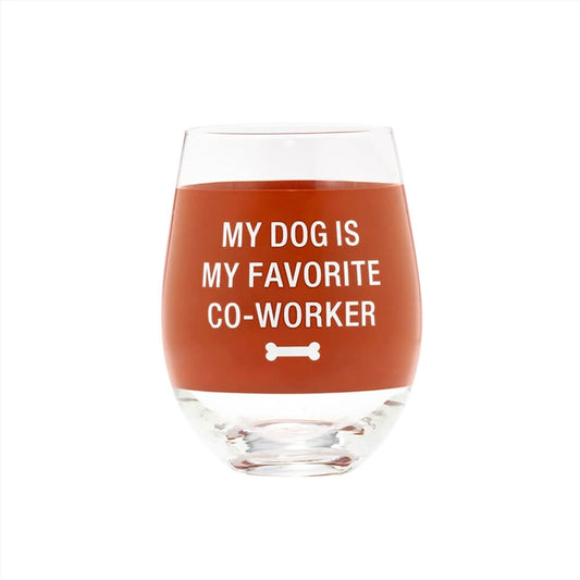 Wine Glass - My Dog Is My Favourite