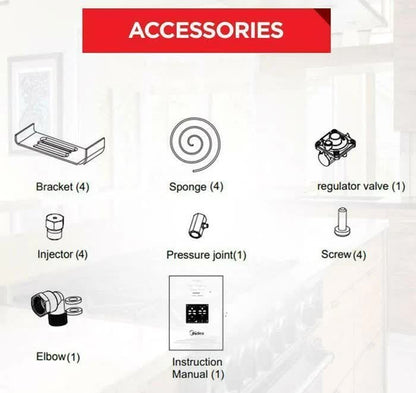 Gas Glass Cooktop 60cm Black