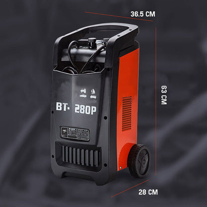 ROSSI 280 Amp Car Battery Charger, 12v/24v Jump Starter, for ATV Boat Truck Tractor, 15A Plug