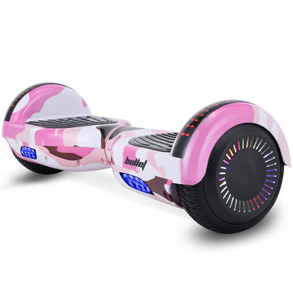 BULLET SX-2000 Hoverboard Scooter, 500W Brushless, Superior Self Balancing System, UL Certified, LED Lights, Pink Camo