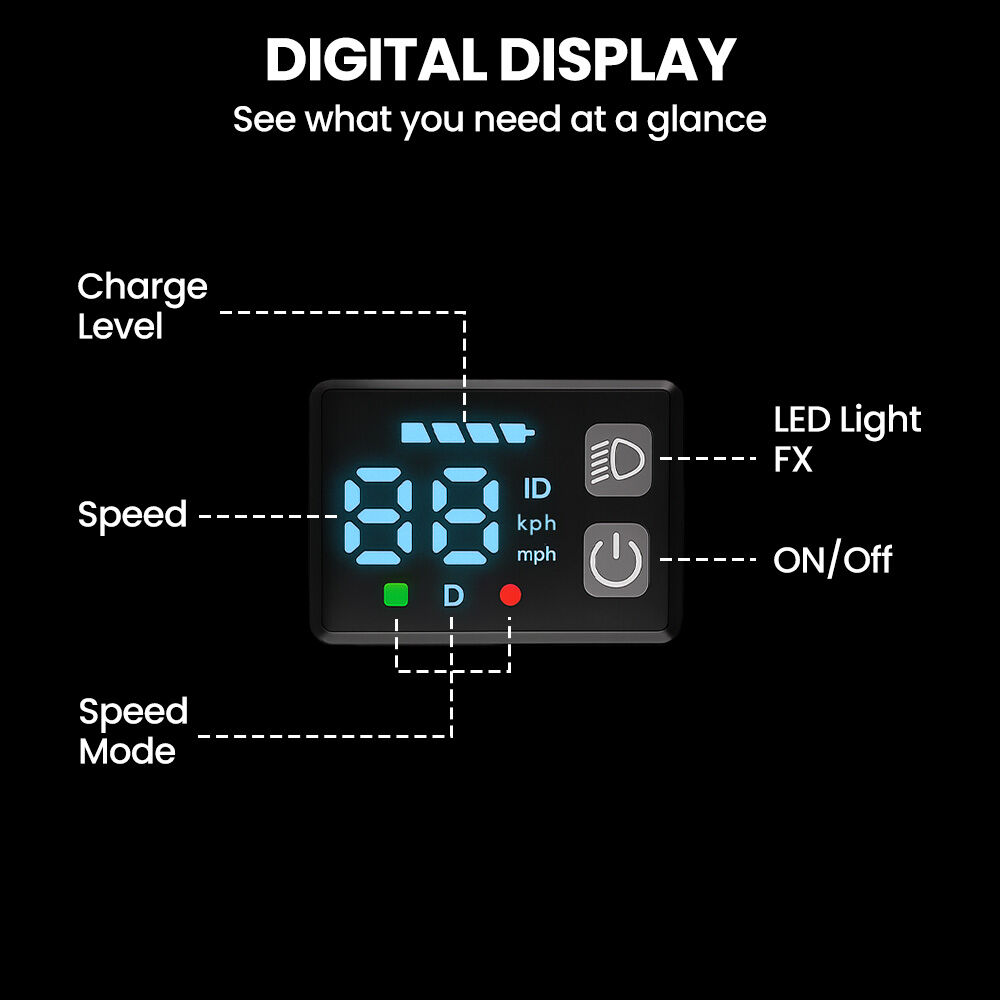 ALPHA Edge Electric Scooter, Kids & Teens, Adjustable Handlebars, 3 Speed Modes, Dual Foot E-Brake, Bluetooth Music, LED, Black