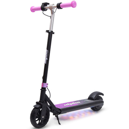 ALPHA Edge Electric Scooter, Kids Aged 6-12, Adjustable Height, 3 Speed Modes, Bluetooth, LED, Pink