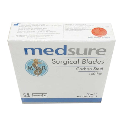 100 Surgical Scalpel Blades Size 11 Sterile Carbon Steel Disposable Sealed