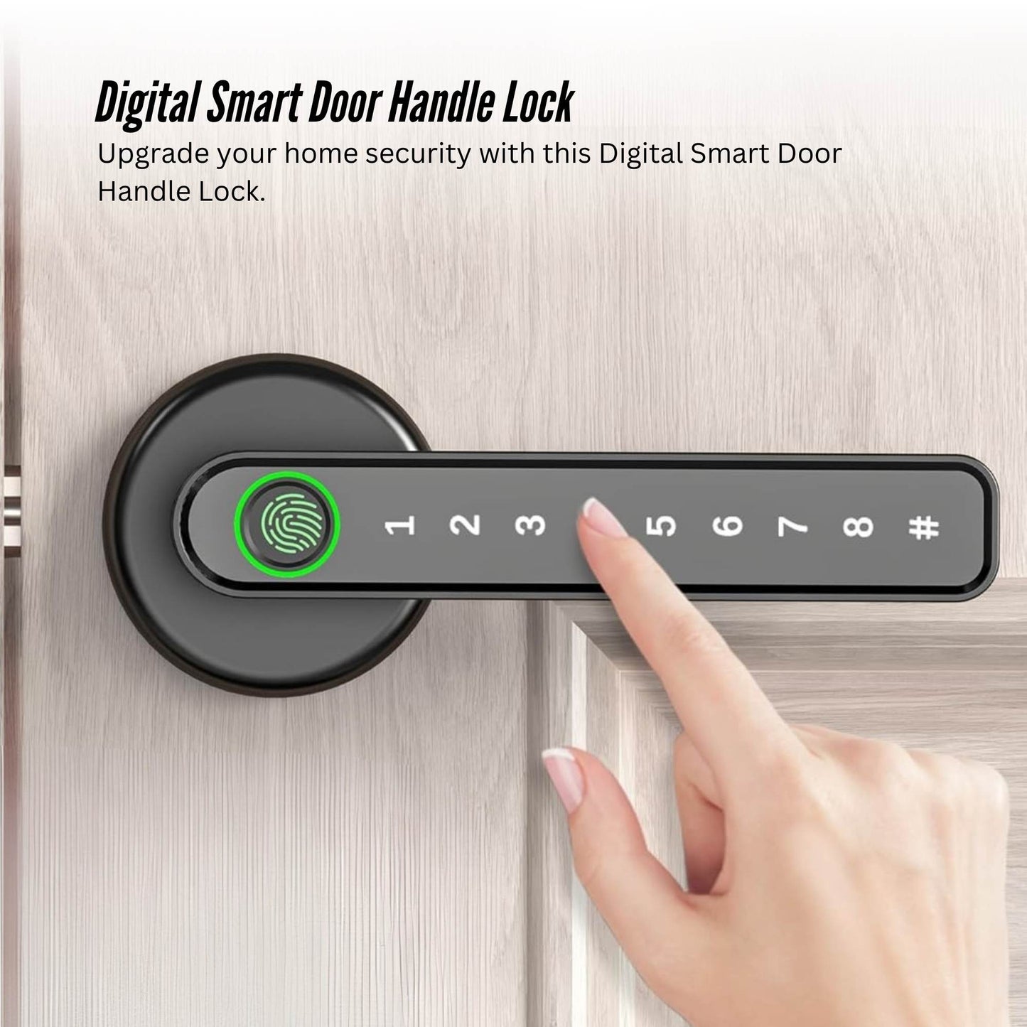 Tooleroo Digital Smart Door Lock Handle - 5in1 Keypad Home Entry Security System