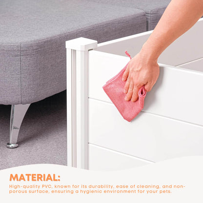 Rooster Farms PVC Dog Whelping Box + Play Pen 1.9m x .95m x 0.48m - Birthing Kit