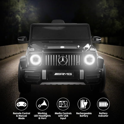 Kahuna Mercedes Benz AMG Licensed G63 Kids Electric Ride On Car Remote Control Dual 25W Motors Music Player LED Lights