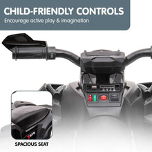 Load image into Gallery viewer, Kahuna GTS99 Kids Electric Ride On Quad Bike Toy ATV 50W - Black
