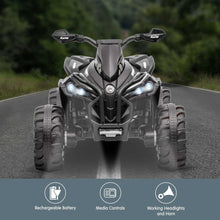 Load image into Gallery viewer, Kahuna GTS99 Kids Electric Ride On Quad Bike Toy ATV 50W - Black
